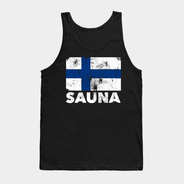 Finland Sauna Suomi Flag Helsinki Winter Gift Idea Tank Top by JeZeDe